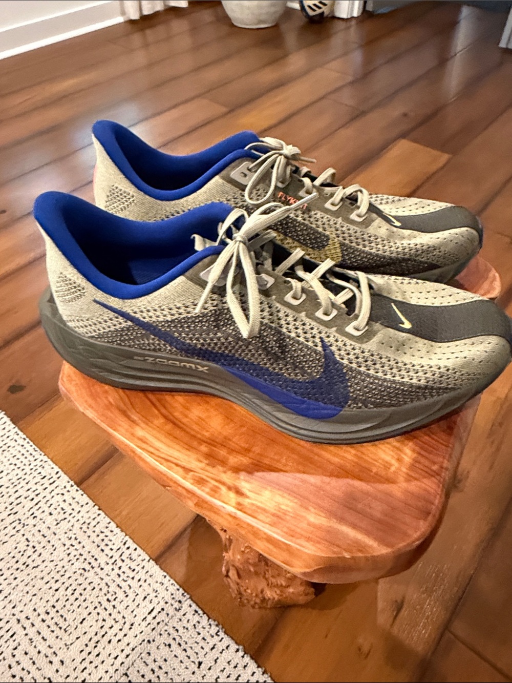 Nike Running Shoes in Olive Green and Royal Blue